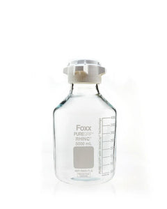 PUREGRIP® Rhino Safety Coated Glass Carboy, Clear, 5L, with 83B VersaCap, 1EA
