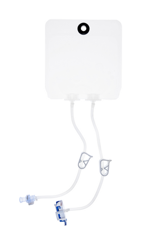 EZBio® Ultra bag single use Assembly, 500 mL, PE Bag, 2x 1/8" port, TPE Tubing, Sterile, 20/CS