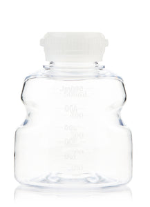 EZBio®pure Titanium Round Bottle, PETG, 500mL, GL45 Neck with Cap, Sterile