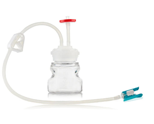 EZBio®pure TR MTO 125mL Bottle Assembly with molded Silicone Adapter, GL45 VersaCap®, 10/CS
