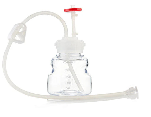EZBio®pure TR MTO 250mL Bottle Assembly with molded Silicone Adapter, GL45 VersaCap®, 10/CS