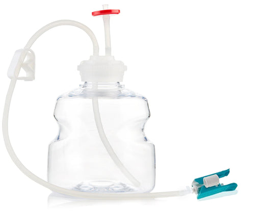 EZBio®pure TR MTO 1L Bottle Assembly with molded Silicone Adapter, GL45 VersaCap®, 10/CS