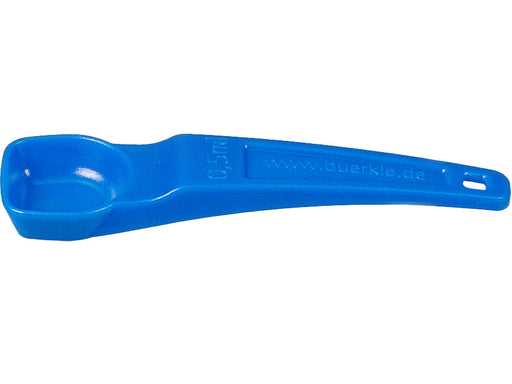 BURKLE INC Measuring spoons 0.5 ml, PS, blue, sterile