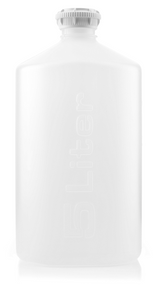 EZBio®pure S Bottle, 5L, GL45 VersaCap, Mutually Double Bagged, Sterile