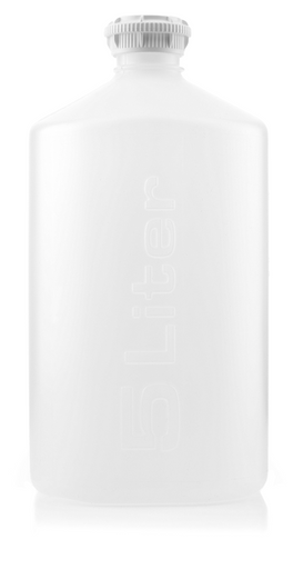 EZBio®pure S Bottle, 5L, GL45 VersaCap, Mutually Double Bagged, Sterile
