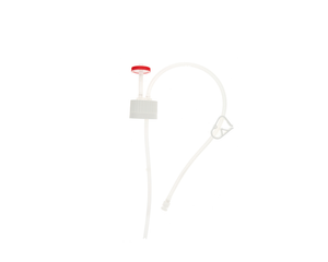 EZCellGene™ 38-430 Cap Assembly for 500mL Bottle with micro bore Overmolded Silicone tubing 1/16" ID x 3/16" OD, 20/CS