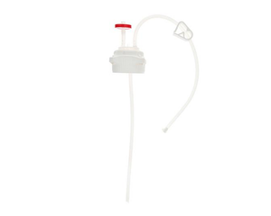 EZCellGene™ 53B Cap Assembly for 2L Bottle with micro bore Overmolded Silicone tubing 1/16" ID x 3/16" OD, 20/CS