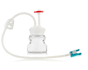 EZCellGene™ GL45 wide mouth Bottle Assembly, 125mL, with micro bore Overmolded Silicone tubing 1/16" ID x 3/16" OD, 10/CS