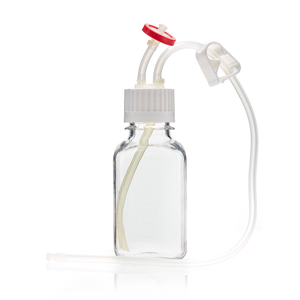EZCellGene™ SUT MTO Bottle Assembly, 250mL, 38-430 VersaCap®, PP, 1/16” X 3/16” EZBio® Silicone Molded Tubing, Vented w/ Diptube, Plug, Sterile