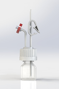 EZCellGene™ 38-430 Bottle Assembly, 30mL, with micro bore Overmolded Silicone tubing 1/16" ID x 3/16" OD, 10/CS
