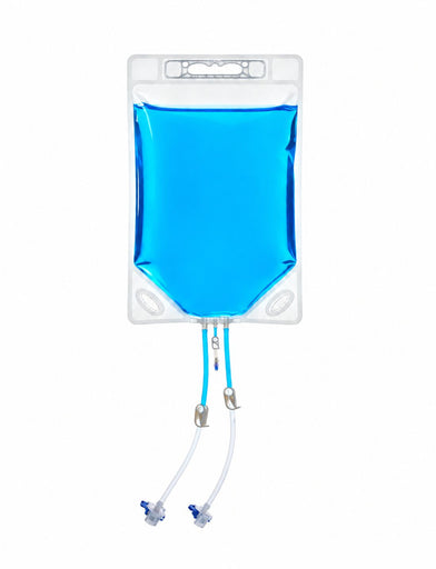 EZBio® Paragon Bag Assembly, PE, CFlex TPE Tubing, AQG Connectors, needle-free valve