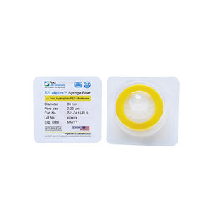 EZLabpure™ Hydrophilic Polyethersulfone (PES) Syringe Filters, 0.22 µm Sterilizing Membrane, 33 mm, Sterile, 100/PK