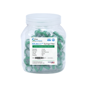 EZLabpure™ Hydrophilic Nylon Syringe Filters, 0.22 µm Pore Size Membrane for Prefiltration and Sample Prep, 13 mm, Non-Sterile, 100/PK