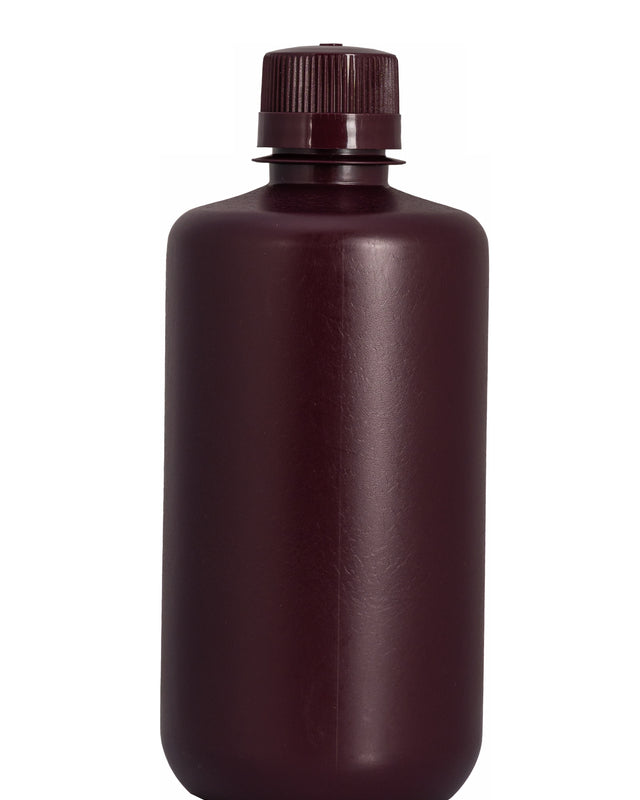 EZLabpure™ HDPE Amber Narrow Mouth Reagent Bottle, Lab Quality