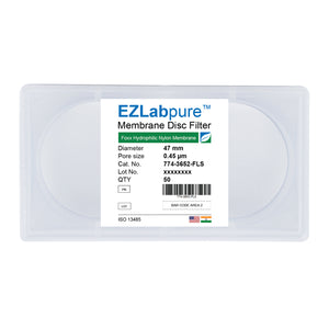 EZLabpure™ 0.45 µm Nylon Hydrophilic Membrane, 47 mm Disc Filters, Non-Sterile 50/PK