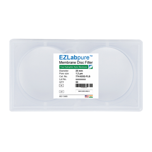 EZLabpure™ 1.2 µm Nylon Hydrophilic Membrane, 25 mm Disc Filters, Non-Sterile 50/PK