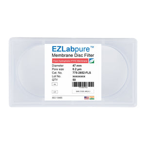 EZLabpure™ 0.2 µm PTFE Hydrophobic Membrane, 47 mm Disc Filters, Non-Sterile 50/PK
