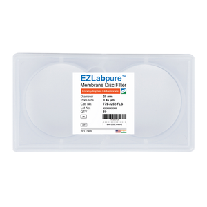 EZLabpure™ 0.45µm CA Hydrophilic Membrane, 25mm Disc Filters, Non-Sterile 50/PK