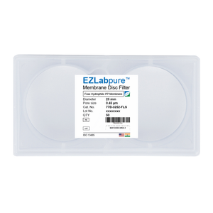 EZLabpure™ 0.45µm PP Hydrophilic Membrane, 25mm Disc Filters, Non-Sterile 50/PK