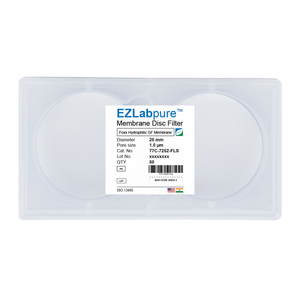 EZLabpure™ 1.0 µm GF Hydrophilic Membrane, 25mm Disc PreFilter, Non-Sterile 50/PK