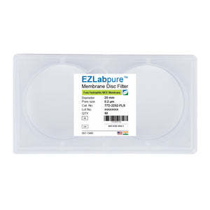 EZLabpure™ 0.2µm MCE Hydrophilic Membrane, 25mm Disc Filters, Non-Sterile 50/PK