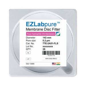 EZLabpure™ 0.2µm CN Hydrophilic Membrane, 142mm Disc Filters, Non-Sterile 25/PK