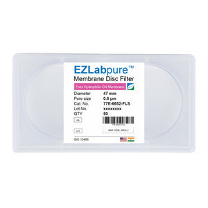 EZLabpure™ 0.8µm CN Hydrophilic Membrane, 47mm Disc Filters, Non-Sterile 50/PK