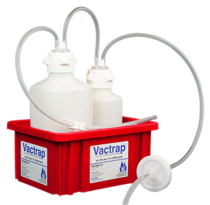 Vactrap™2, 2L + 1L, HDPE Vacuum Bottles, Foxx EZFlow® TPE 1/4" ID  Tubing, No Secondary Container