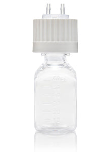 EZBio Titanium Square Bottle, SUT PETG 60ml, VersaCap w/o Tubing, Non-Sterile, 10/CS