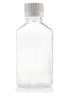 EZBio Titanium Square Bottle, PETG,38-430,500ml, Sterile, With Cap, 48/CS