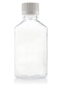 EZBio Titanium Square Bottle, PETG,38-430,500ml, Sterile, With Cap, 48/CS