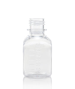 EZBio Titanium Square Bottle, PETG,24-415mm 60ml Non Ster No Cap, 192/CS