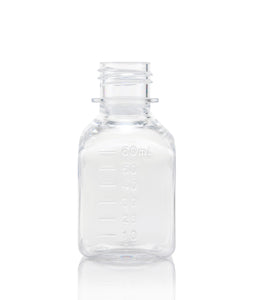 EZBio Titanium Square Bottle, PETG,24-415mm 60ml Non Ster No Cap, 192/CS