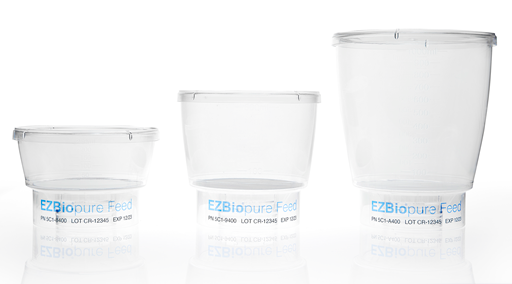 EZBio®pure Feed System, 1000mL Bottle Top Filtration, GL45 Single Use Cap, 4/CS