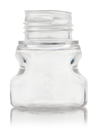 Clear plastic bottle cap on a white background