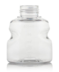 EZBio®pure Titanium Round Bottle, PETG, 500mL, GL45 Neck with No Cap, Non-Sterile