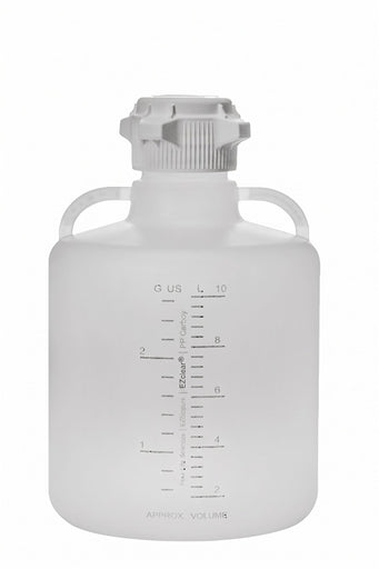 EZclear® Round Carboy 10L, PP, Class VI, 83B Closed VersaCap®, Non-Sterile
