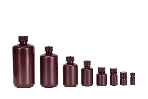 EZLabpure™ HDPE Amber Narrow Mouth Reagent Bottle, Lab Quality, Non-Sterile