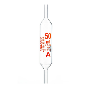 Borosil Volumetric Pipette Bulb Class A ASTM 969 USP Type I 100mL
