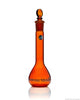 Amber Volumetric Flask, Wide Neck, With Glass I/C Stopper, Class A, Ind Cert 100mL