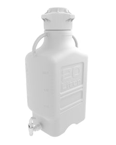 20L (5 Gal) High Density Poly Ethylene (HDPE) Carboy with 120mm Cap and Spigot