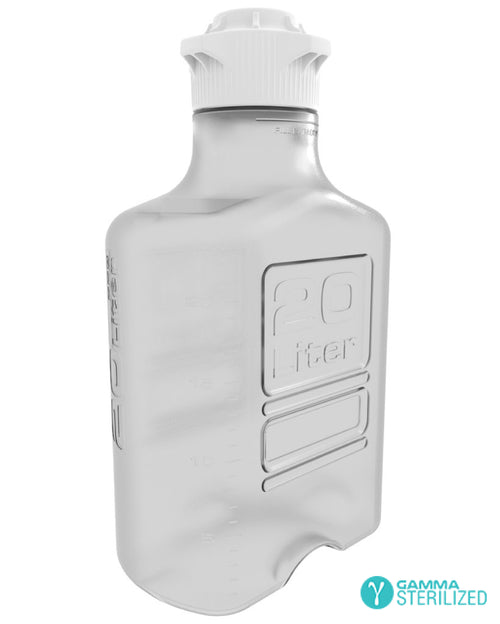 EZBio® Carboy, Polycarbonate (PC), 20L, No Spigot, VersaCap® 120mm, Double Bagged, Gamma Sterilized | img_1 | Foxx Life Sciences Global | shopfls.com