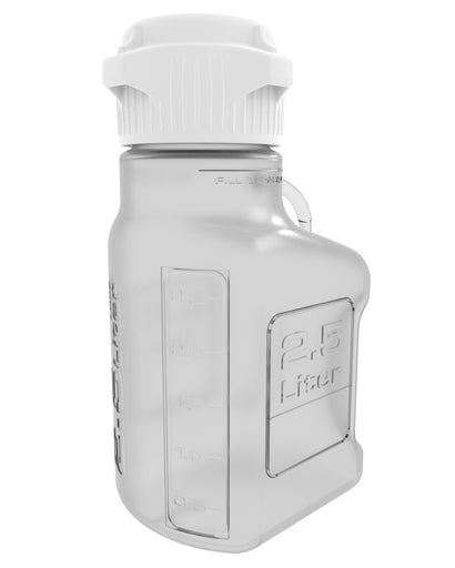 EZBio® Carboy, PC, 2.5L, No Spigot, VersaCap® 83mm, Double Bagged, Non Sterile