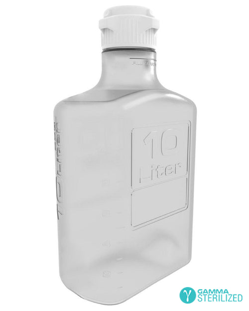 EZBio® Carboy, Polycarbonate (PC), 10L, No Spigot, VersaCap® 83mm, Double Bagged, Gamma Sterilized | img_1 | Foxx Life Sciences Global | shopfls.com
