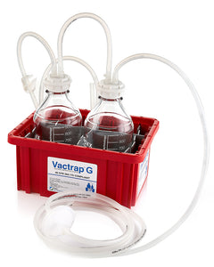 Vactrap™ G, 1L + 1L, Glass Bottles, Red Bin, GL45 Cap w/1/4
