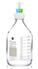 HPLC Solvent Reservoir Bottle Assembly, GL45, 2L Clear, Class VI Polytetrafluoroethylene (PTFE) Adapter,  4 Ports for 3.2mm(1/8