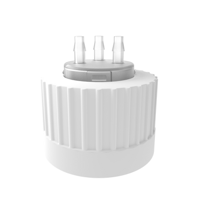 Open Top VersaCap® 38-430mm with 3x Molded 1/8" HB Adapter, 4/case | img_1 | Foxx Life Sciences Global | shopfls.com