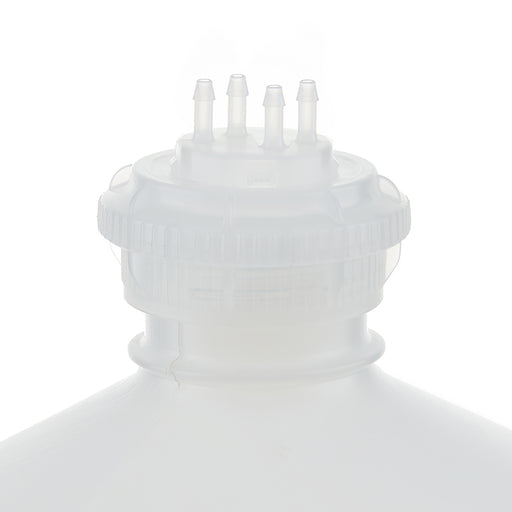 EZBio® GL45 Open Cap & Molded 4x 1/8" HB, Natural Polypropylene (PP) for Plastic Bottles