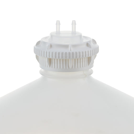 EZBio® GL45 Open Cap & Molded 2x 1/8" HB, White PP for Plastic Bottles