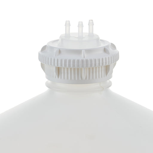 EZBio® GL45 Open Cap & Molded 3x 1/8" HB, White PP for Plastic Bottles